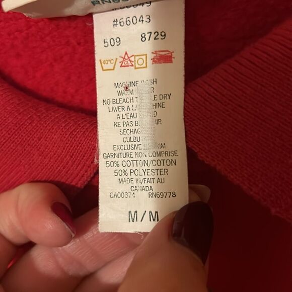 Vintage Northern Reflections Holiday Collard Sweatshirt Women's Embroidered Red - Picture 4 of 6